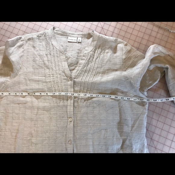 ✅25% off 3, New linen top by Kim Rogers XL - Picture 7 of 8
